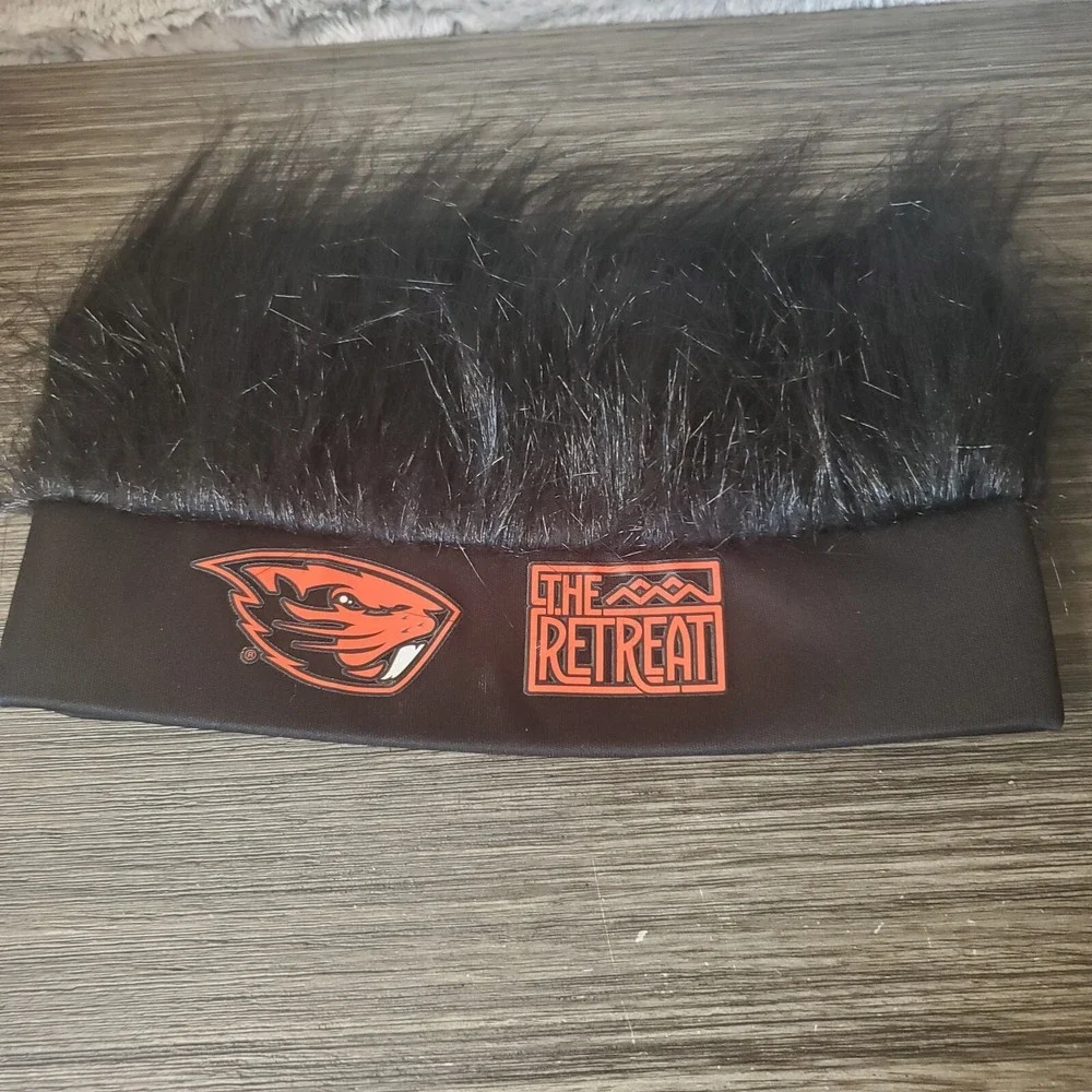 Oregon State Beavers OSU Funny Hair Sports Fan Headband Stadium Hat THE‎ RETREAT